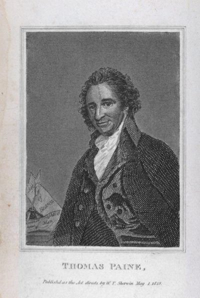 Portrait of Thomas Paine from Volume I of 